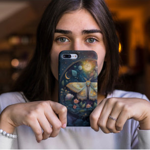 Funda iPhone 16 Polilla Celestial y Luna Llena – Noche Encantada