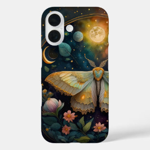 Funda iPhone 16 Polilla Celestial y Luna Llena – Noche Encantada