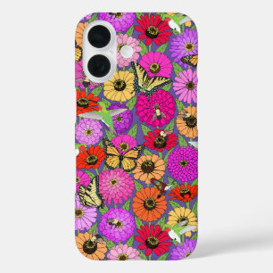 Funda iPhone 16 polinizadores y cinnias