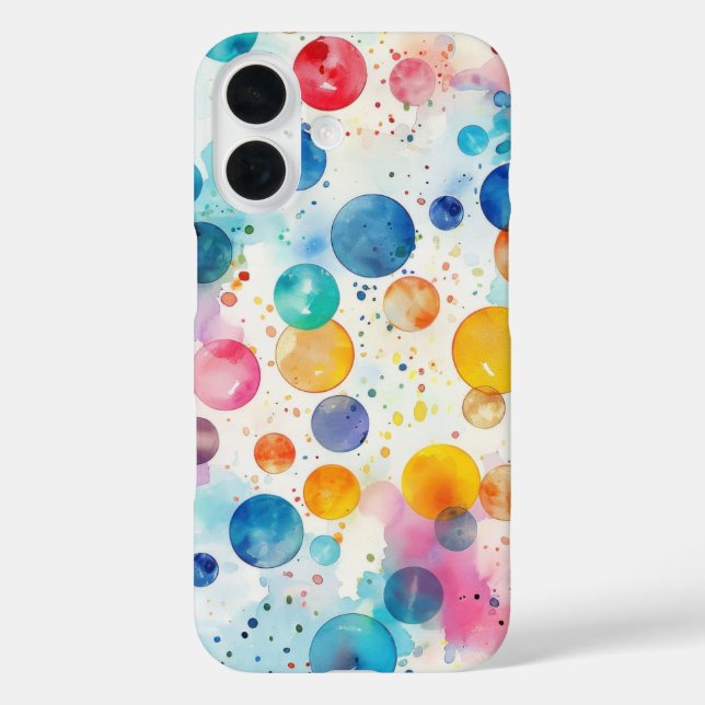Funda iPhone 16 Polka Dot Watercolor (Reverso )