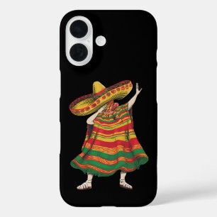 Funda iPhone 16 Poncho Mexicano Dabbing Fiesta Cinco De Mayo