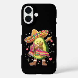 Funda iPhone 16 Poncho Mexicano Divertido Dabbing Aguacate Cinco D