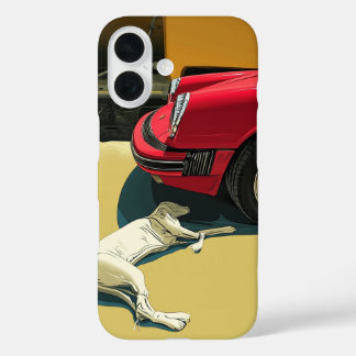Funda iPhone 16 Porsche y perro