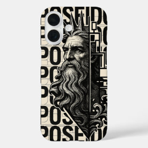 Funda iPhone 16 Poseidón   Cubierta de iphone para dios griego