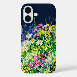 Funda iPhone 16 Pradera de verano, flores silvestres