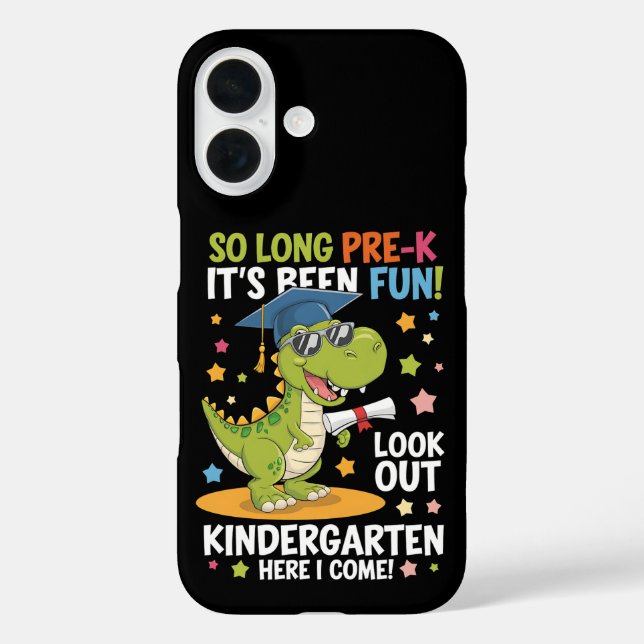 Funda iPhone 16 Pre K Graduado Kindergarten Dinosaur T Rex (Reverso )