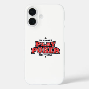 Funda iPhone 16 Preferiría Jugar al Poker ahora mismo