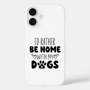 Funda iPhone 16 Prefiero estar en casa con mis perros