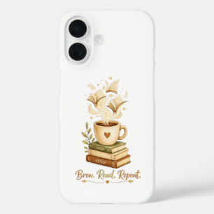 Funda iPhone 16 Prepara. Lee. Repite.   Amante del Café y los Libr