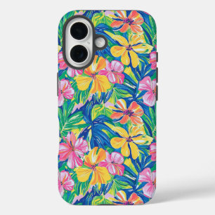 Funda iPhone 16 Preppy Floral Tropical