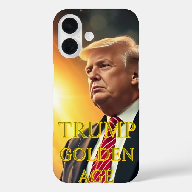 FUNDA iPhone 16 PRESIDENTE DONALD TRUMP EDAD DE ORO (Reverso )