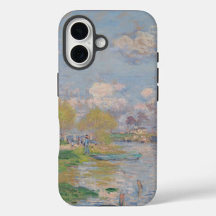 Funda iPhone 16 Primavera por el Sena de Monet Impresionista