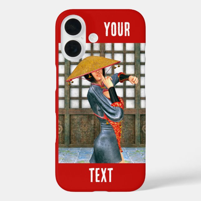 Funda iPhone 16 Princesa Guerrera Mística Estilo Fantasía Oriental (Reverso )