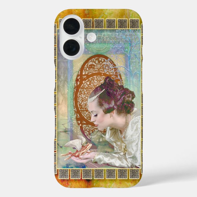 Funda iPhone 16 Princesa y Príncipe de la Rana (Reverso )