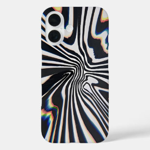 Funda iPhone 16 Prisma de Arte de Línea Distorsionada con Efecto G