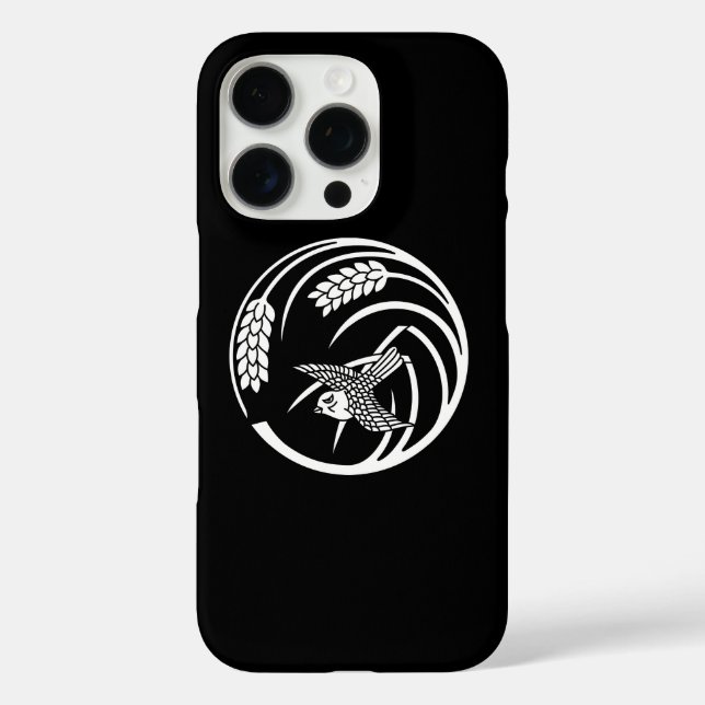 FUNDA iPhone 16 PRO 一本稲の丸に雀 (Reverso )
