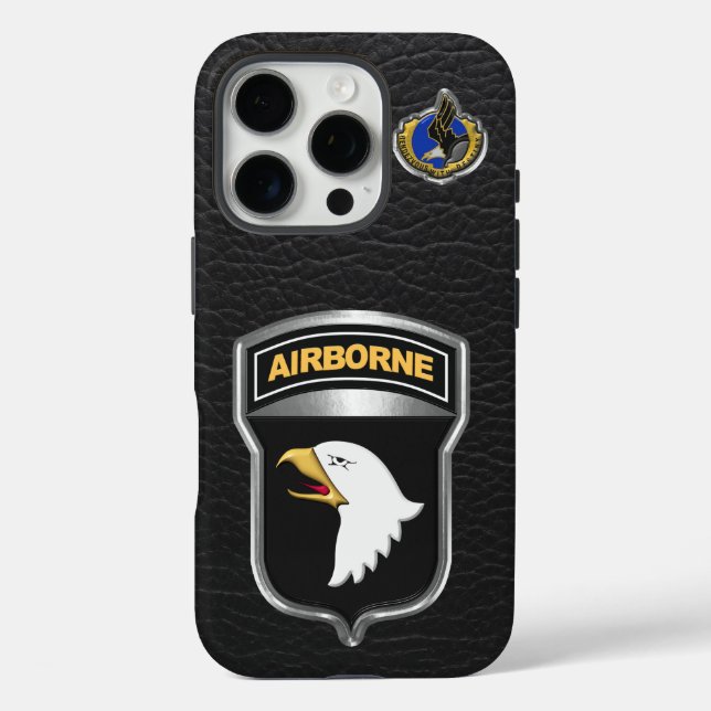 Funda iPhone 16 Pro 101 División Aerotransportada  (Reverso )