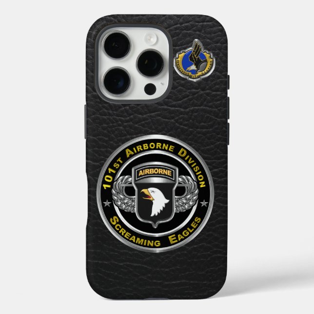 Funda iPhone 16 Pro 101 División Aerotransportada (Reverso )