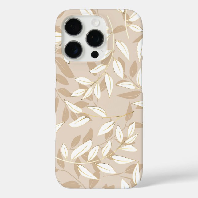 Funda iPhone 16 Pro A seamless pattern featuring stylized leaves (Reverso )