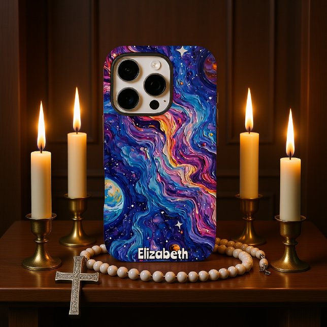 Funda iPhone 16 Pro Abrazo de Nebula: Océano cósmico (Subido por el creador)