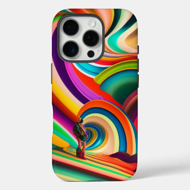 Funda iPhone 16 Pro Abstract Festival-Inspired – Bonnaroo Modern Art (Reverso )