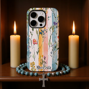 Funda iPhone 16 Pro Acuarela Floral Pastel