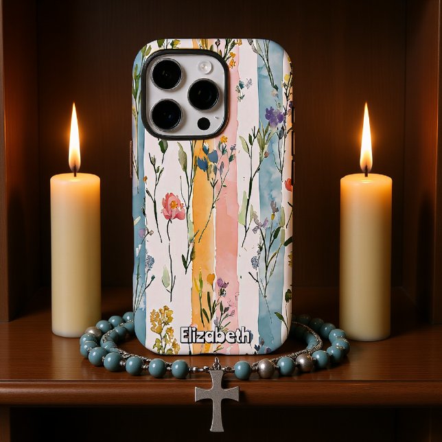 Funda iPhone 16 Pro Acuarela Floral Pastel (Subido por el creador)