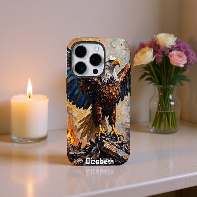 Funda iPhone 16 Pro Águila reurgente, ardiente ascenso (Subido por el creador)