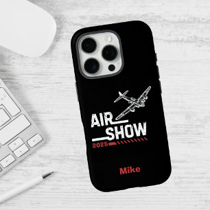 Funda iPhone 16 Pro AIRE SHOW B-17 Avión Vintage WII,Año Personalizado