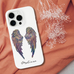 Funda iPhone 16 Pro Alas de Ángel, Metálico Caprichoso Personalizado