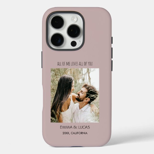 Funda iPhone 16 Pro All of Me Loves All of You Custom Photo Collage (Reverso )