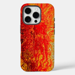 Funda iPhone 16 Pro amantes del arte y de la moda rojas y amarillas