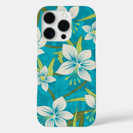 Funda iPhone 16 Pro Anaina Hou Hawaiano Tropical Floral Verde azulado