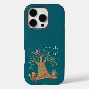 Funda iPhone 16 Pro Animales del bosque tocando música Arte popular