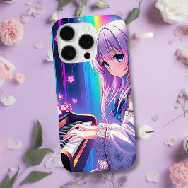 Funda iPhone 16 Pro Anime Chica jugando al piano