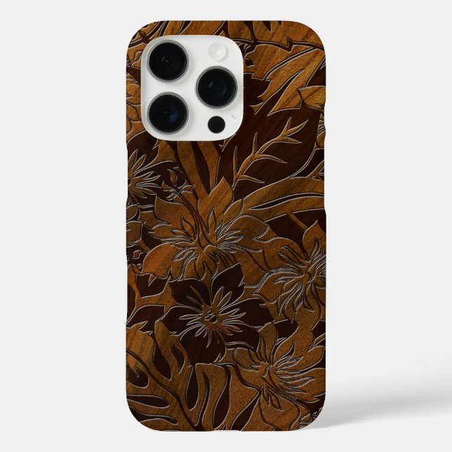 Funda iPhone 16 Pro Anini Beach Faux Wood Hawaiian Elm (Reverso )