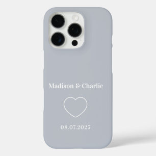 Funda iPhone 16 Pro Aniversario del Boda de Amor minimalista