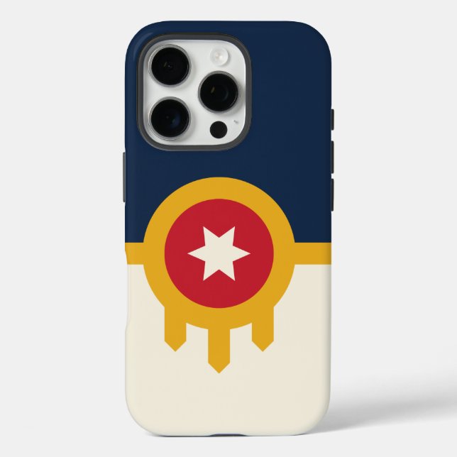 Funda iPhone 16 Pro Apple iPhone 16 Pro Case-Mate, Tulsa City flag (Reverso )