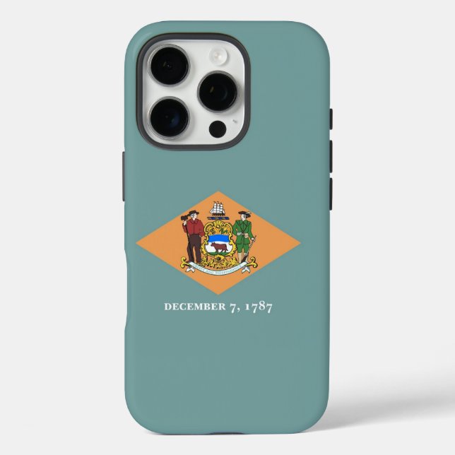 Funda iPhone 16 Pro Apple iPhone 16 Pro Funda-Mate, bandera de Delawar (Reverso )