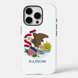 Funda iPhone 16 Pro Apple iPhone 16 Pro Funda-Mate, bandera de Illinoi