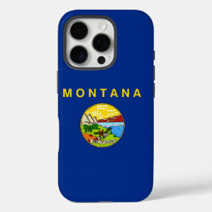 Funda iPhone 16 Pro Apple iPhone 16 Pro Funda-Mate, bandera de Montana