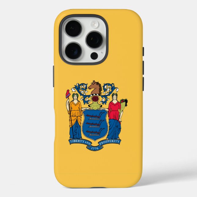 Funda iPhone 16 Pro Apple iPhone 16 Pro Funda-Mate, bandera de Nueva J (Reverso )
