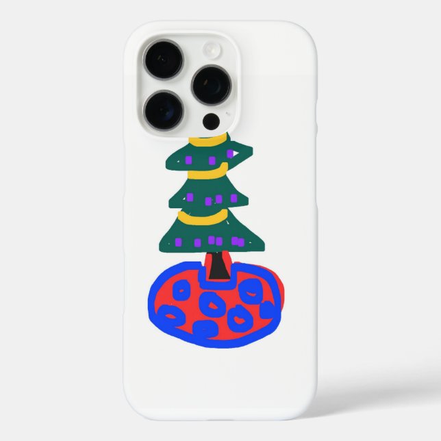 Funda iPhone 16 Pro Árbol de Navidad (Reverso )