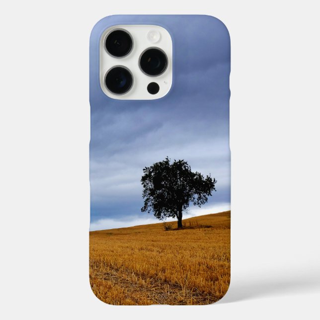 Funda iPhone 16 Pro Árbol en un campo de trigo (Reverso )