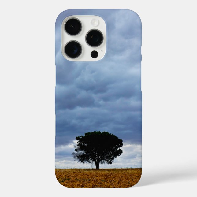 Funda iPhone 16 Pro Árbol en un campo vacío (Reverso )