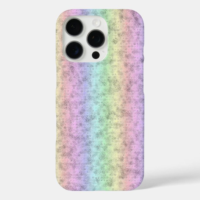 Funda iPhone 16 Pro Arcoiris en optik de cuero elefante (Reverso )