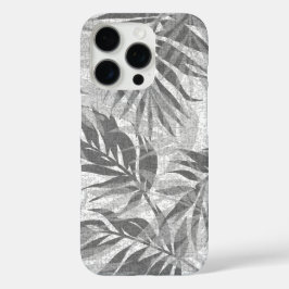Funda iPhone 16 Pro Areca Palms Gris Vintage Tropical Hawaiano