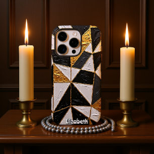 Funda iPhone 16 Pro Armonía tripartita: entrelazado de oro