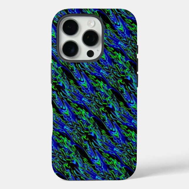 Funda iPhone 16 Pro Artdeco loco en el funky estilo arcoiris (Reverso )