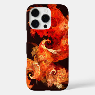 Funda iPhone 16 Pro Arte abstracto de aves de fuego bailando